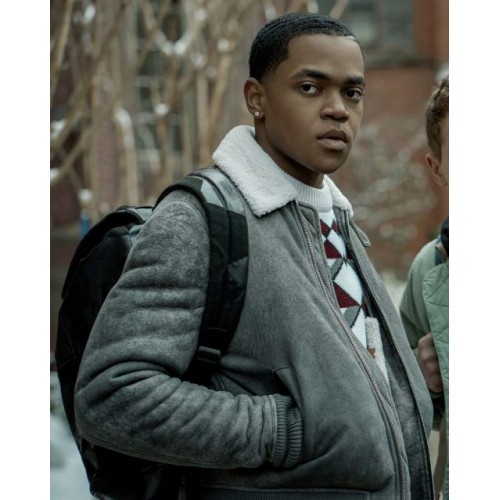Tariq St Patrick Grey Shearling Jacket